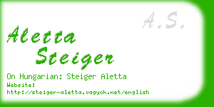 aletta steiger business card